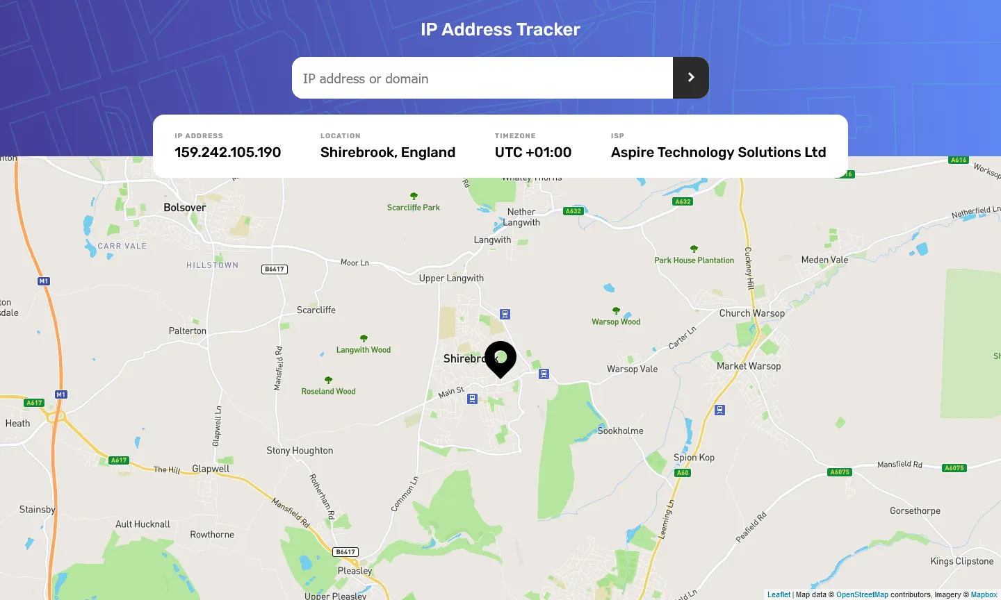 IP Address Tracker preview